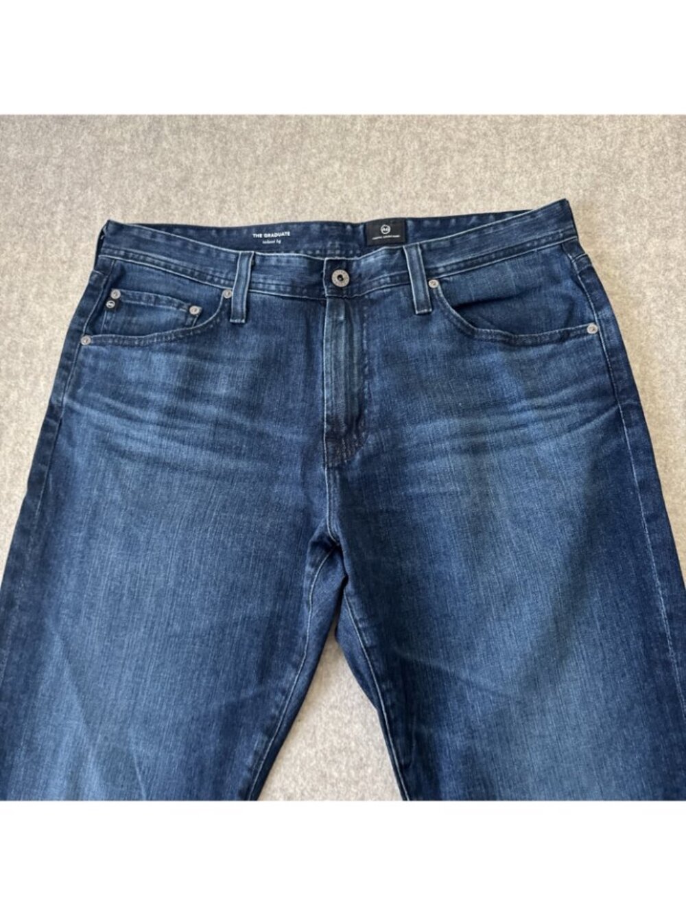 AG Adriano Goldschmied Graduate Jeans Mens 34x32 Dark Wash Tailored Leg Stretch - Picture 2 of 16